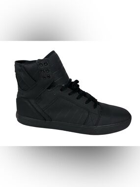 Supra Skytop Muska Red Carpet Skate Shoes Mens Size 12 Black Sneakers